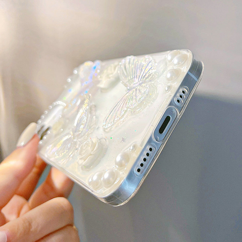 Protective Phone Cover for iPhone 12 mini 3D Butterfly Flower Decor TPU Phone Back Case Protective Phone Cover for iPhone 12 mini 3D Butterfly Flower Decor TPU Phone Back Case